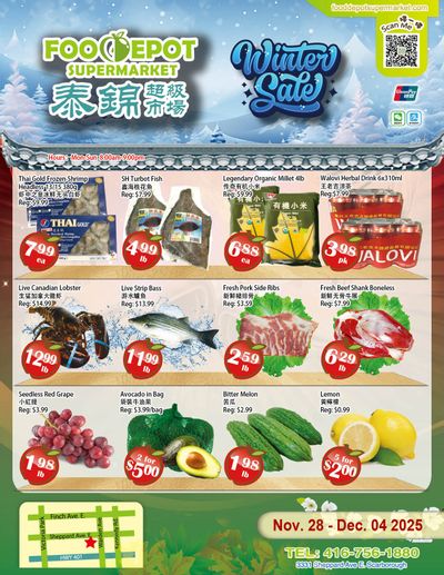 Food Depot Supermarket Flyer November 28 to December 4