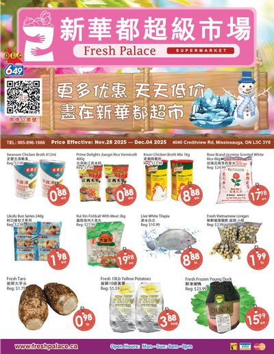 Fresh Palace Supermarket Flyer November 28 to December 4