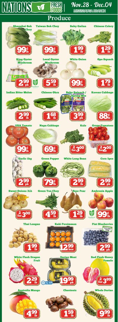 Nations Fresh Foods (Mississauga) Flyer November 28 to December 4