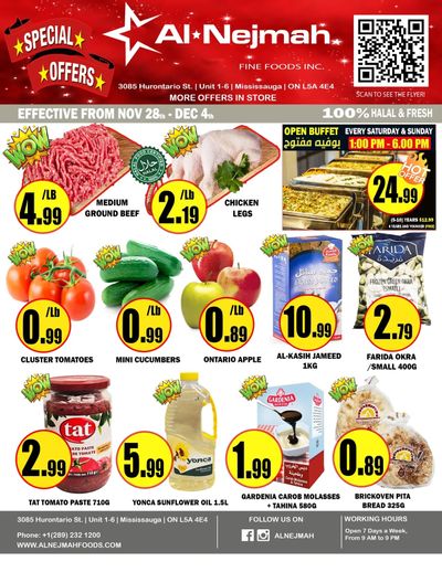 Alnejmah Fine Foods Inc. Flyer November 28 to December 4