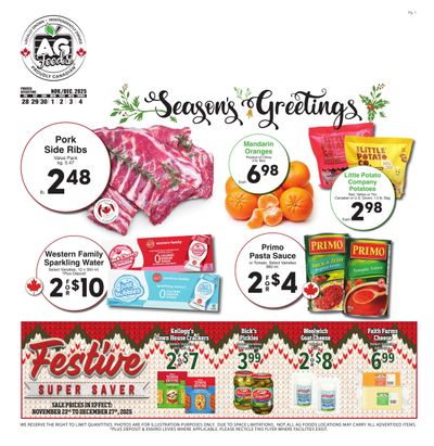 AG Foods Flyer November 28 to December 4