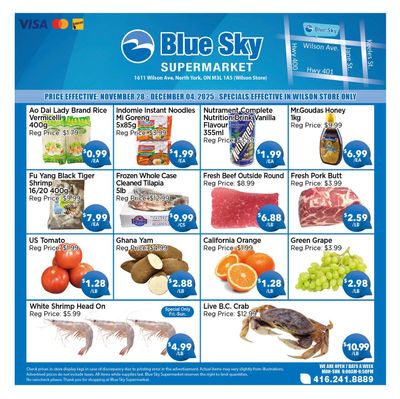 Blue Sky Supermarket (North York) Flyer November 28 to December 4
