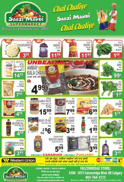 Sabzi Mandi Supermarket (Calgary) Flyer November 28 to December 3