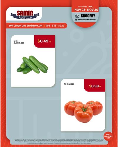 Samir Supermarket Flyer November 28 to 30