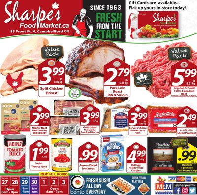 Sharpe's Food Market Flyer November 27 to December 3