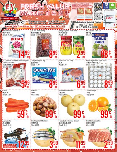 Fresh Value (Scarborough) Flyer November 28 to December 4