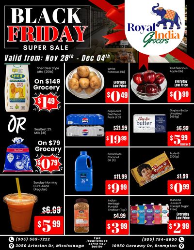 Royal India Grocers Flyer November 28 to December 4