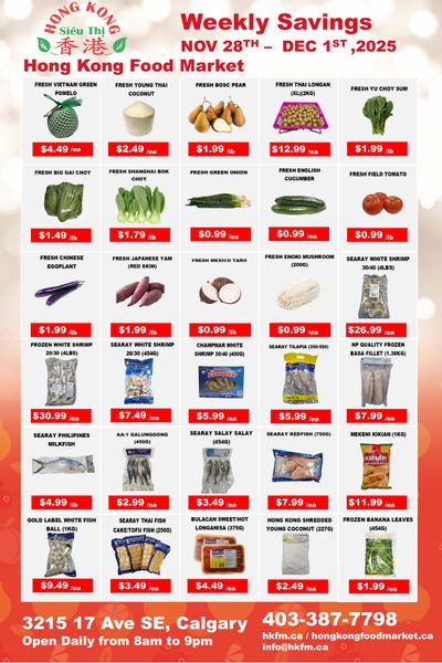 Hong Kong Food Market Flyer November 28 to December 1