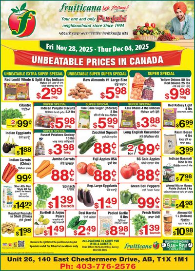 Fruiticana (Chestermere) Flyer November 28 to December 4