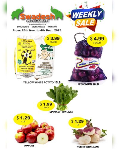 Swadesh Supermarket Flyer November 28 to December 4