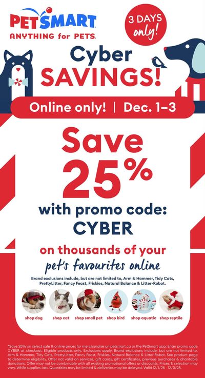 PetSmart Flyer December 1 to January 4