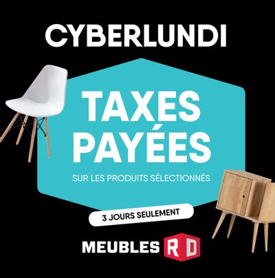 Meubles RD Cyber Monday Flyer December 1 to 3