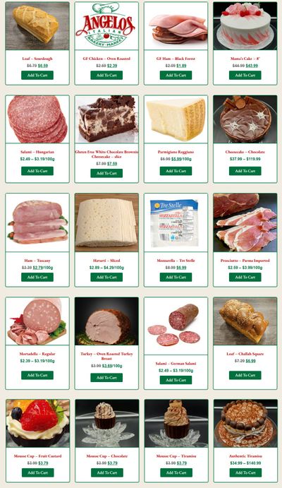 Angelo's Italian Bakery Monthly Specials December 1 to 31