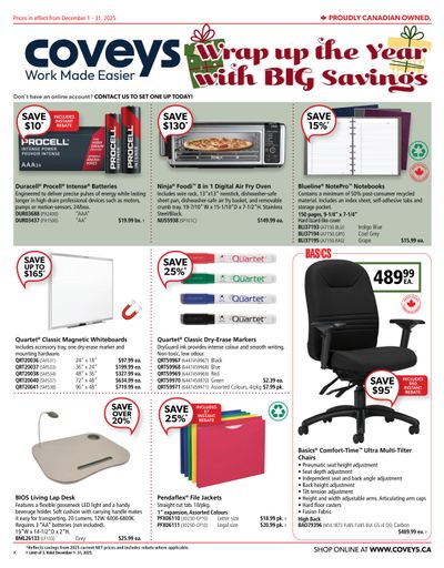 Covey Basics Flyer December 1 to 31