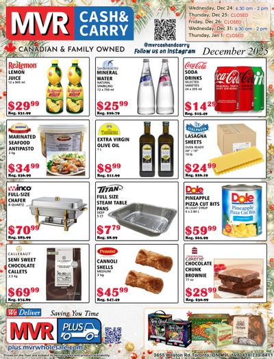 MVR Cash and Carry Flyer December 1 to 31