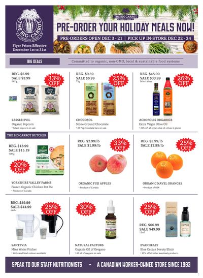The Big Carrot Flyer December 1 to 31