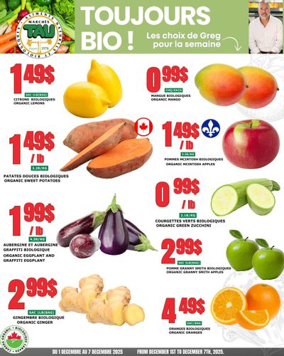 Marches Tau Produce Flyer December 1 to 7