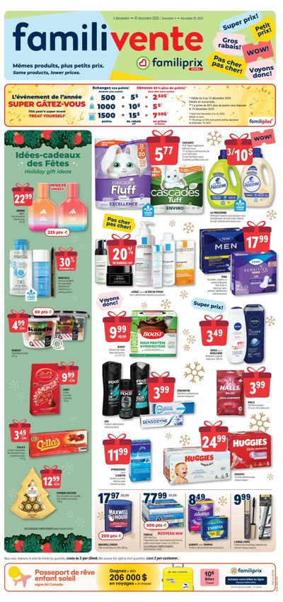 Familiprix Extra Flyer December 4 to 10