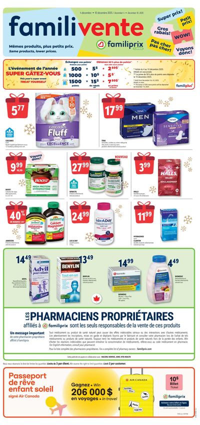 Familiprix Clinique Flyer December 4 to 10