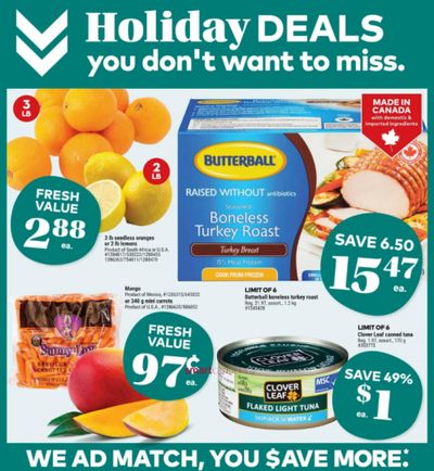 Giant Tiger Canada Flyer Deals December 3rd – 9th: Butterball Boneless Turkey Roast $15.47 + More
