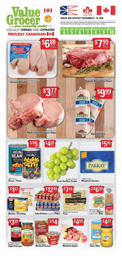 Value Grocer Flyer December 4 to 10