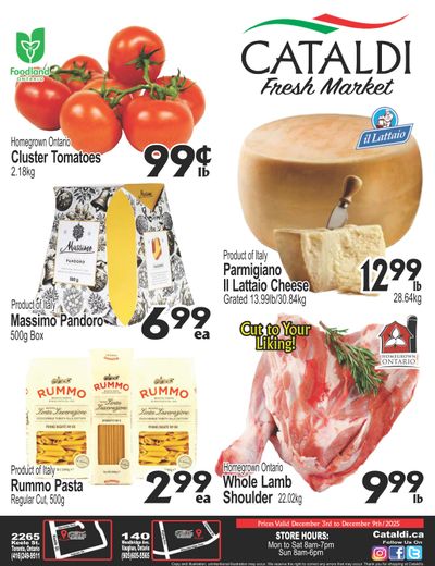 Cataldi Fresh Market Flyer December 3 to 9