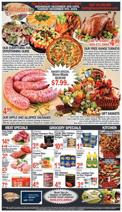 Battaglia's Marketplace Flyer December 3 to 9