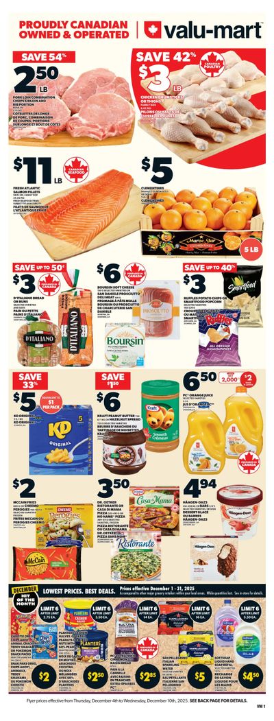 Valu-mart Flyer December 4 to 10