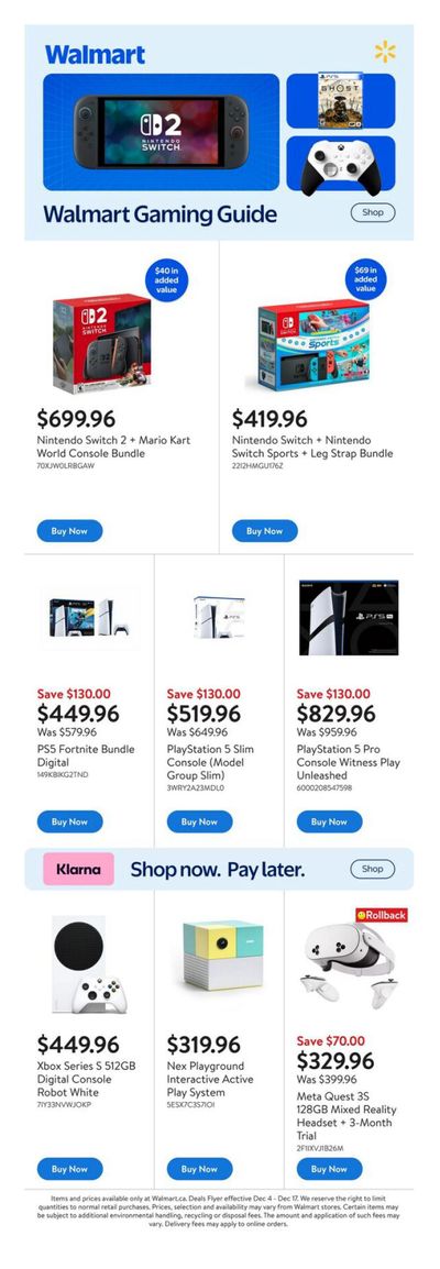 Walmart Gaming Guide Flyer December 4 to 17