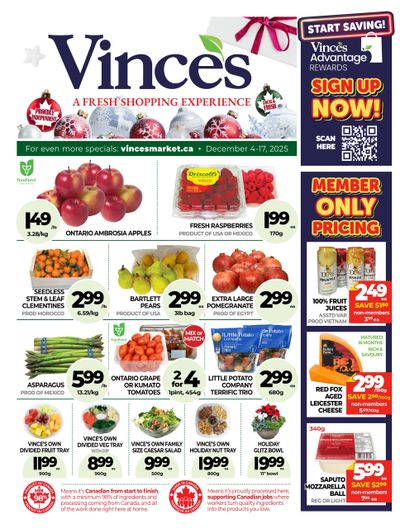 Vince's Market Flyer December 4 to 17