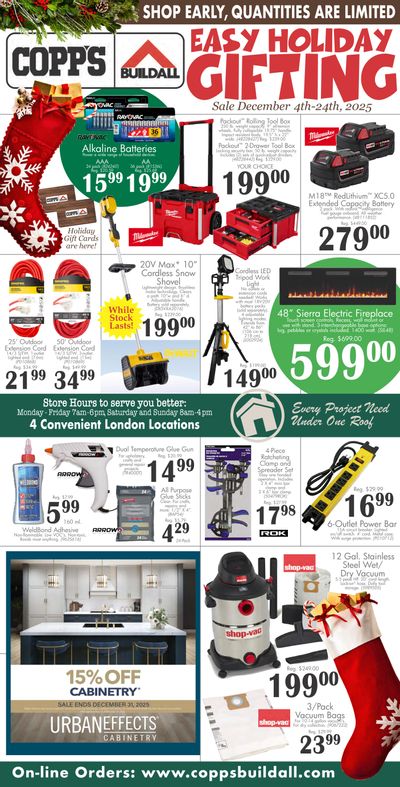 COPP’s Buildall Flyer December 4 to 24