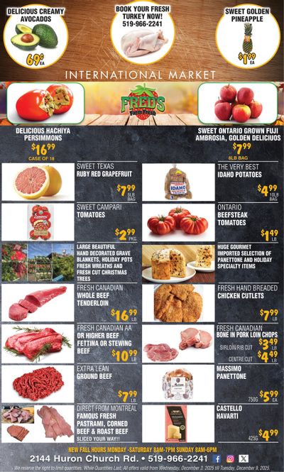Fred's Farm Fresh Flyer December 3 to 9
