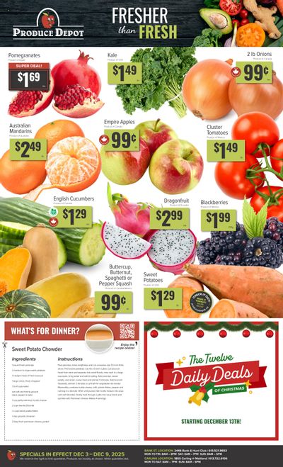 Produce Depot Flyer December 3 to 9