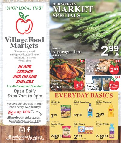 Village Food Markets Flyer December 3 to 9