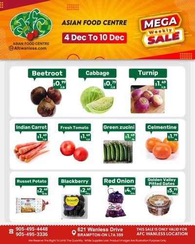Asian Food Centre (Wanless Dr.) Flyer December 4 to 10