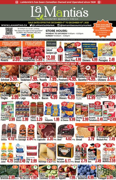 LaMantia's Flyer December 4 to 10