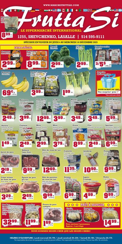 Frutta Si Flyer December 4 to 10
