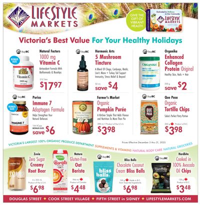 Lifestyle Markets Flyer December 3 to 21