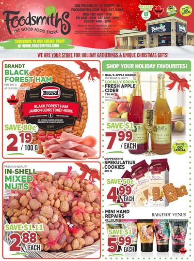 Foodsmiths Flyer December 4 to 18