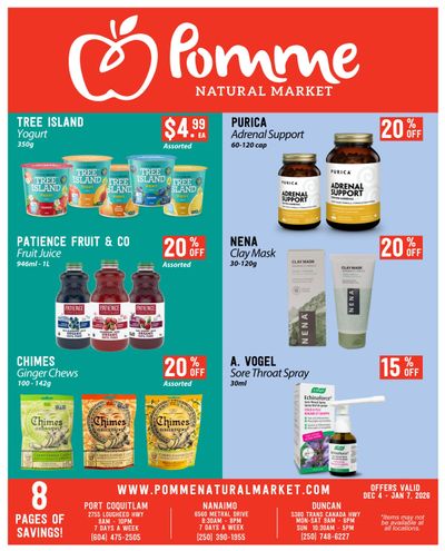 Pomme Natural Market Monthly Specials Flyer December 4 to January 7