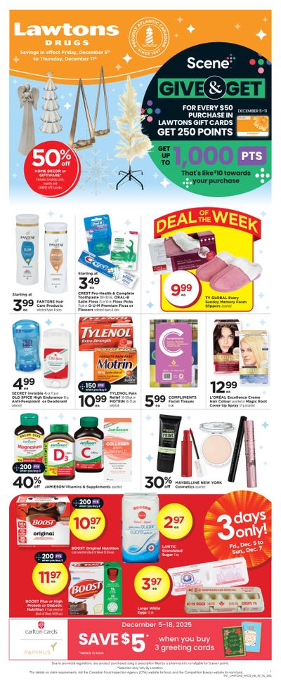 Lawtons Drugs (NB, PE, NL) Flyer December 5 to 11
