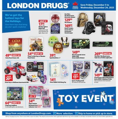 London Drugs Toy Event Flyer December 5 to 24