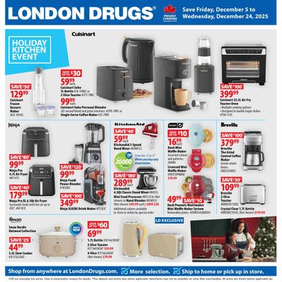 London Drugs Holiday Kitchen Event Flyer December 5 to 24