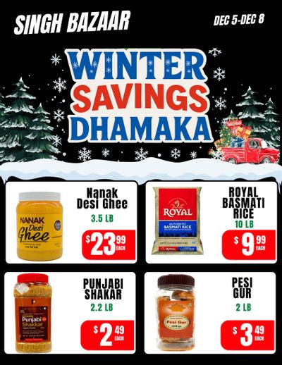 Singh Bazaar Flyer December 5 to 8