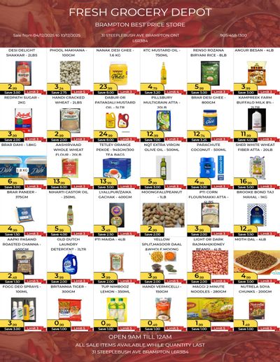 Fresh Grocery Depot Flyer December 4 to 10