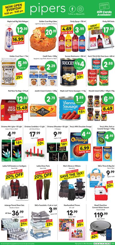 Pipers Superstore Flyer December 4 to 10