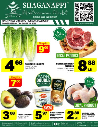 Shaganappi Mediterranean Market Flyer December 4 to 10