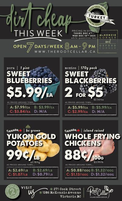 The Root Cellar Flyer December 4 to 10