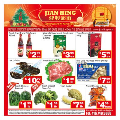 Jian Hing Supermarket (North York) Flyer December 5 to 11
