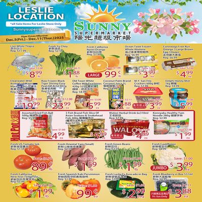 Sunny Supermarket (Leslie) Flyer December 5 to 11
